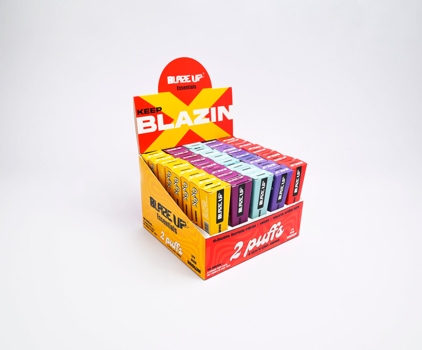 2 puffs - 80 pre-rolled cones brown 84mm